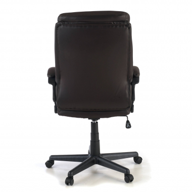 office chair brown denis synthetic leather upholstered armrests 7