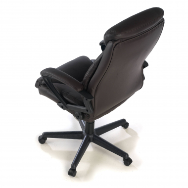 office chair brown denis synthetic leather upholstered armrests 6
