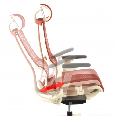 ergonomic chair white red white frame mesh 3d adjustable armrests double lumbar support headrest 8