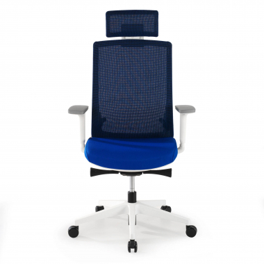 office chair white blue boston mesh 3d adjustable armrests headrest 5