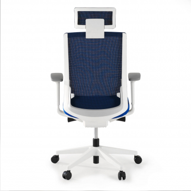 office chair white blue boston mesh 3d adjustable armrests headrest 7
