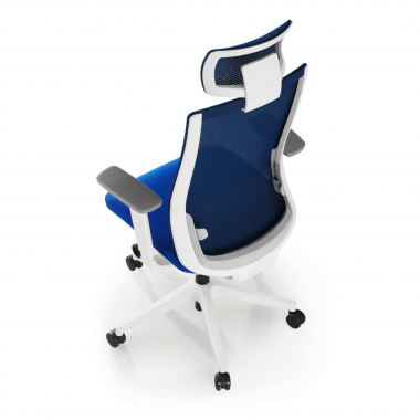 office chair white blue boston mesh 3d adjustable armrests headrest 9