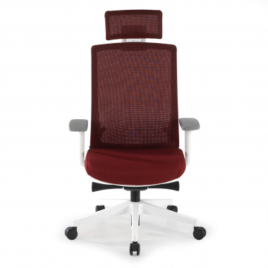 office chair white red boston mesh 3d adjustable armrests headrest 5