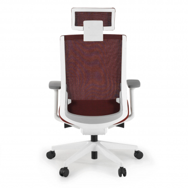 office chair white red boston mesh 3d adjustable armrests headrest 7