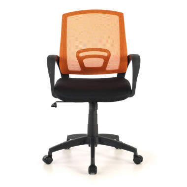 junior chair orange canton mesh fixed armrests 3