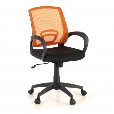 junior chair orange canton mesh fixed armrests 1