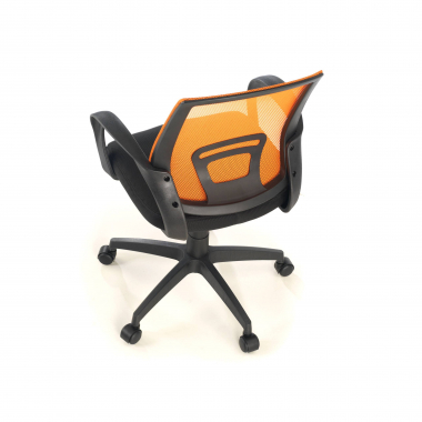 junior chair orange canton mesh fixed armrests 7