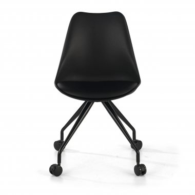 junior chair black office chair plastic no armrests 3