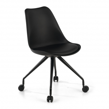 junior chair black office chair plastic no armrests 1