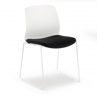 visitor chair black armless chair fabric no armrests 1