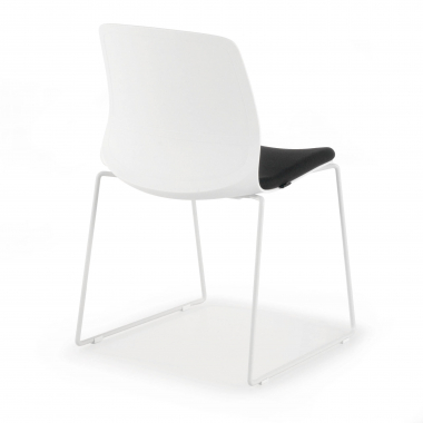 visitor chair black armless chair fabric no armrests 5