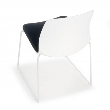 visitor chair black armless chair fabric no armrests 6