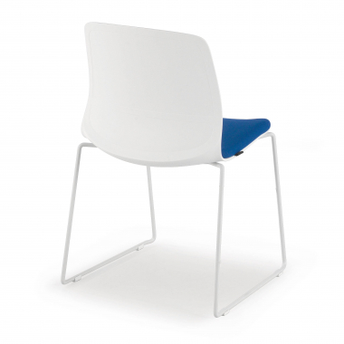 visitor chair blue armless chair fabric no armrests 5