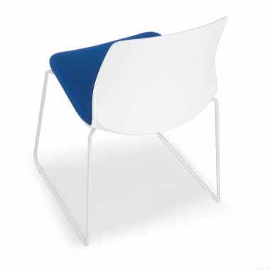 visitor chair blue armless chair fabric no armrests 6