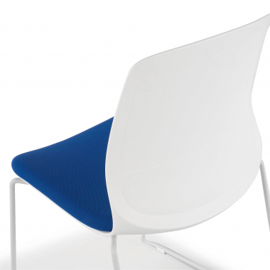 visitor chair blue armless chair fabric no armrests 7