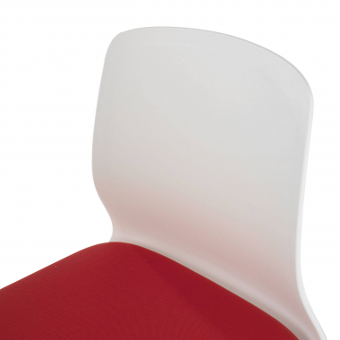 visitor chair red armless chair fabric no armrests 7