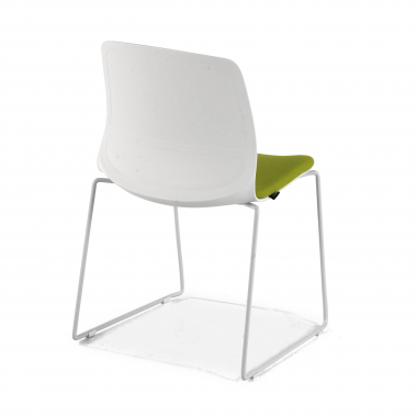 visitor chair green armless chair fabric no armrests 7