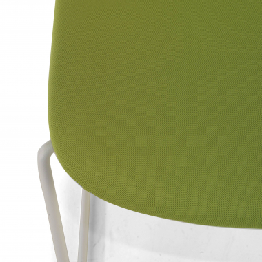 visitor chair green armless chair fabric no armrests 6