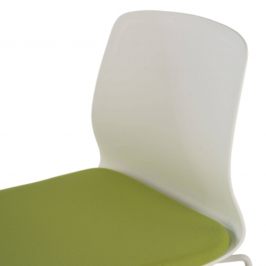 visitor chair green armless chair fabric no armrests 5