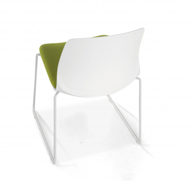 visitor chair green armless chair fabric no armrests 8