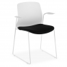 Visitor chair Swing, comfortable, stackable, upholstered seat