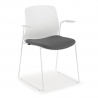 Visitor chair Swing, comfortable, stackable, upholstered seat