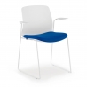 Visitor chair Swing, comfortable, stackable, upholstered seat