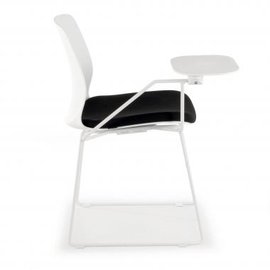 chair with writing tablet white black chair with writing tablet fabric no armrests 4
