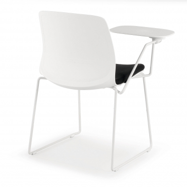 chair with writing tablet white black chair with writing tablet fabric no armrests 7
