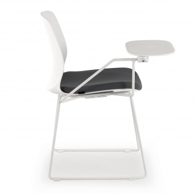 chair with writing tablet white grey chair with writing tablet fabric no armrests 6