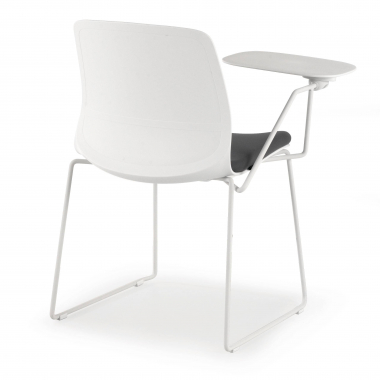 chair with writing tablet white grey chair with writing tablet fabric no armrests 7