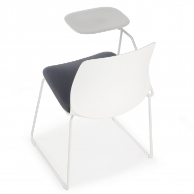 chair with writing tablet white grey chair with writing tablet fabric no armrests 9