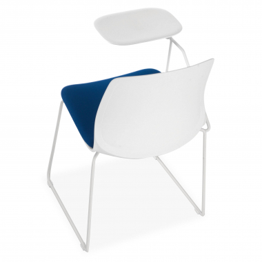 chair with writing tablet white blue chair with writing tablet fabric no armrests 9