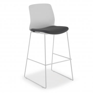 stool gray office stool fabric no armrests 1