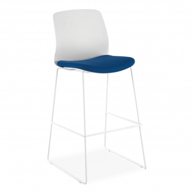 stool blue office stool fabric no armrests 1