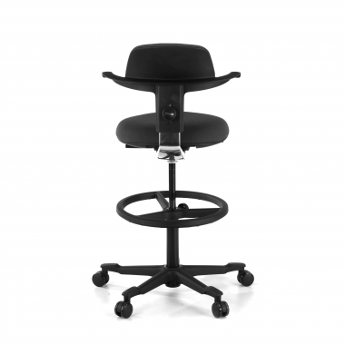 office stool black erghos fabric no armrests 8