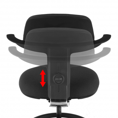 office stool black erghos fabric no armrests 5