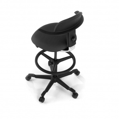 office stool black erghos fabric no armrests 9