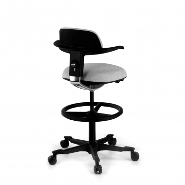 office stool gray erghos fabric no armrests 5