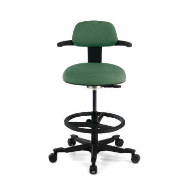 office stool green erghos fabric no armrests 3