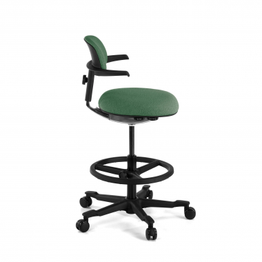 office stool green erghos fabric no armrests 8