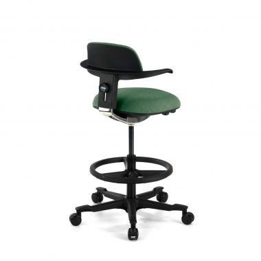 office stool green erghos fabric no armrests 6