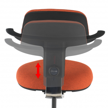 office stool orange erghos fabric no armrests 5