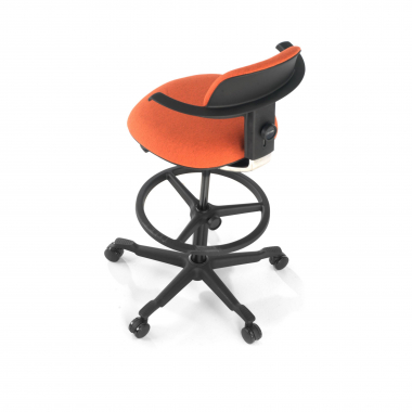 office stool orange erghos fabric no armrests 9