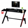 Gaming Desk GT, carbon fiber, cross legs