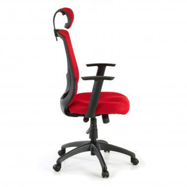 office chair red lake mesh 1d adjustable armrests lumbar support headrest 7