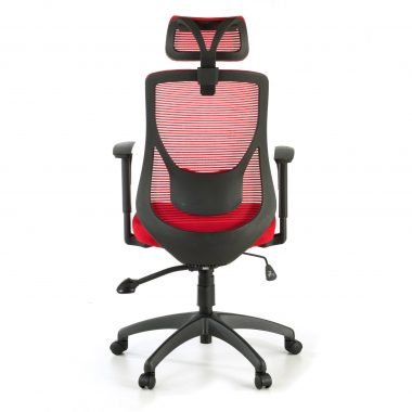 office chair red lake mesh 1d adjustable armrests lumbar support headrest 8