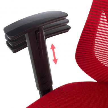 office chair red lake mesh 1d adjustable armrests lumbar support headrest 4