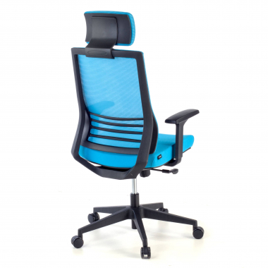 office chair blue with headrest mesh 1d adjustable armrests lumbar support headrest 6