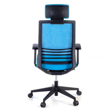 office chair blue with headrest mesh 1d adjustable armrests lumbar support headrest 7